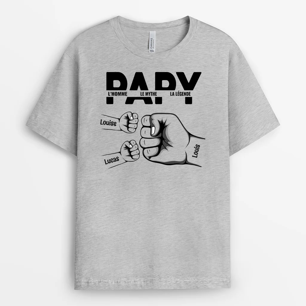 T-shirt Personnalisé Papa - L'Homme, Le Mythe, La Légende - Image 2