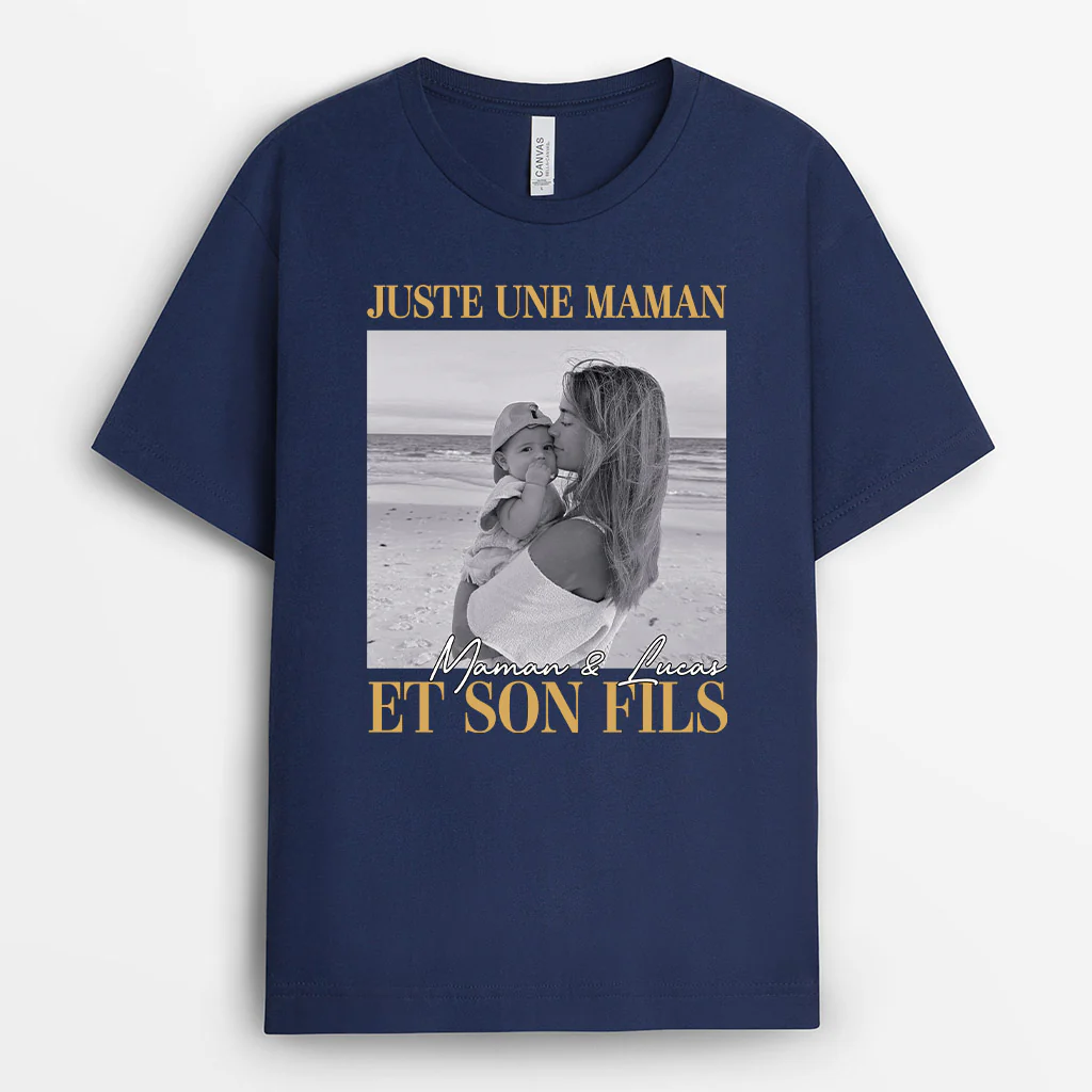 T-shirt Personnalisé Papa Maman - Juste Un Papa Et Sa Fille - Image 2