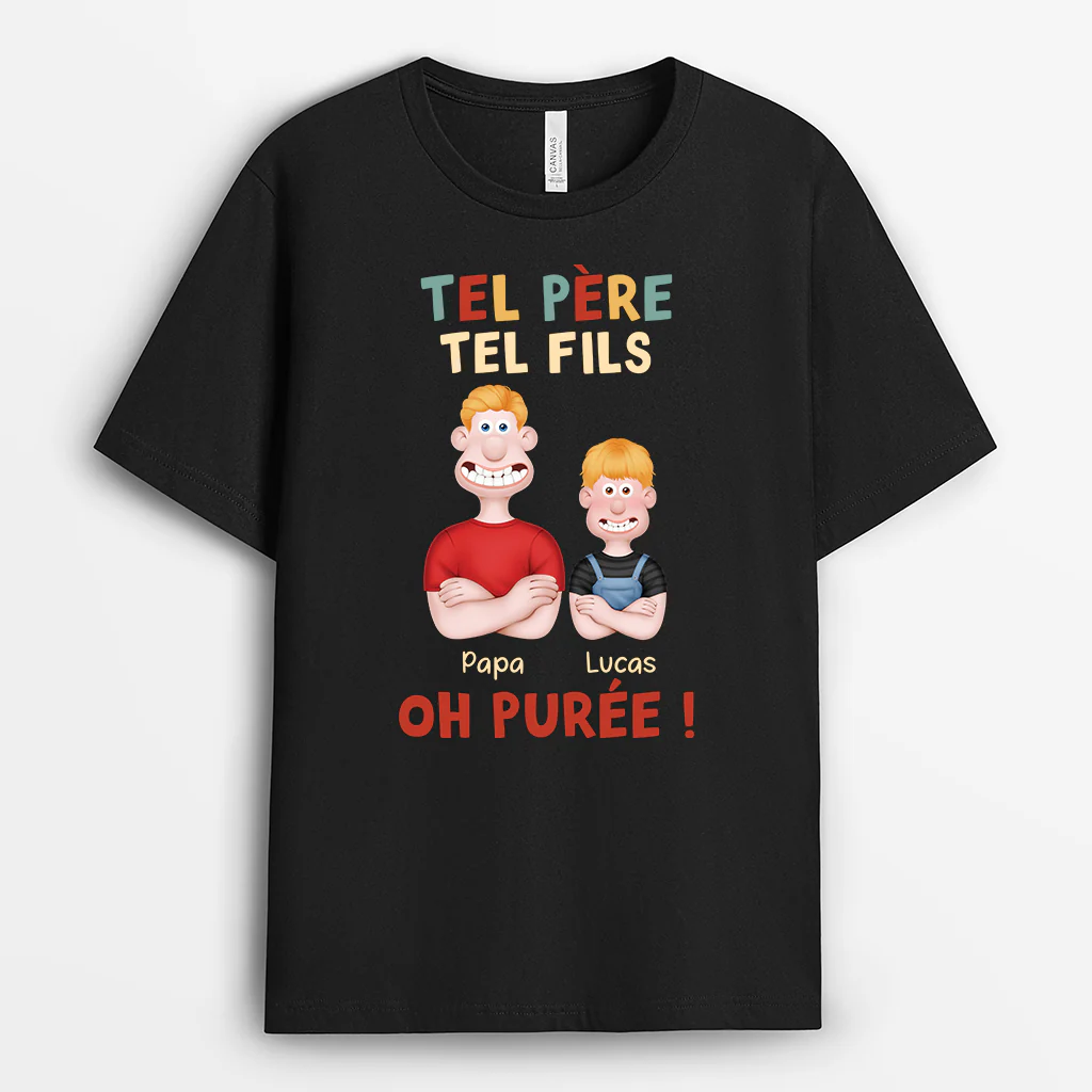 T-shirt Personnalisé Papa Maman - Tel Père Tels Enfants