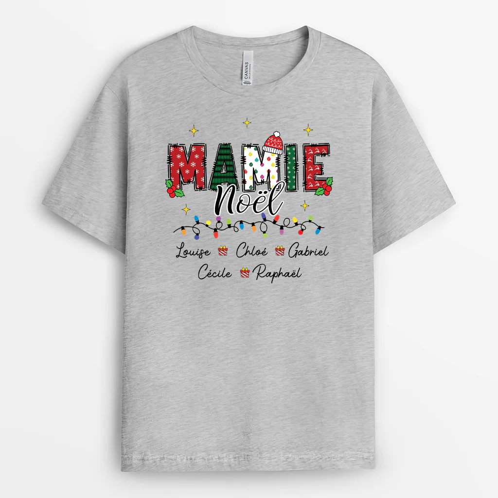 T-shirt Personnalisé - Papy Mamie Noël - Image 2