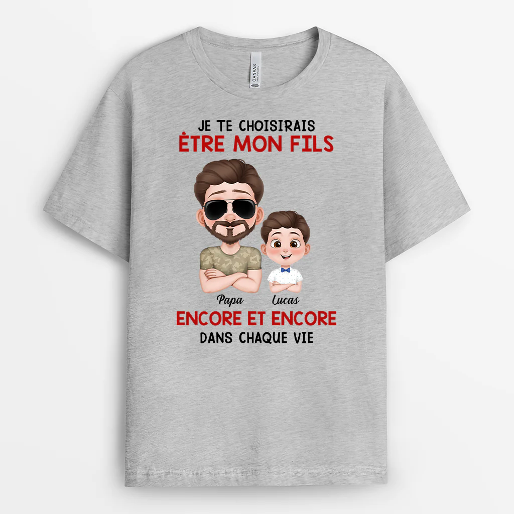 T-shirt Personnalisé Pour Fille Et Fils - Te Choisir Pour Être Ma Fille - Image 2