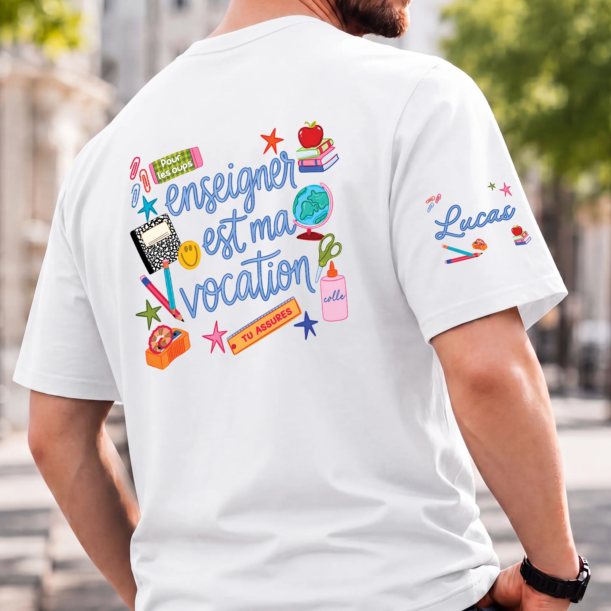 T-shirt Personnalisé Pour Professeur - Enseigner Est Ma Vocation - Image 2