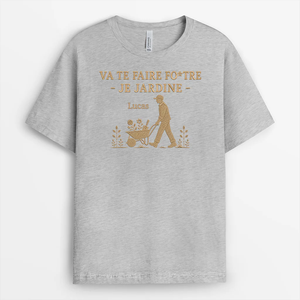T-shirt Personnalisé Prénom Couleur Claire - Je Jardine - Image 2