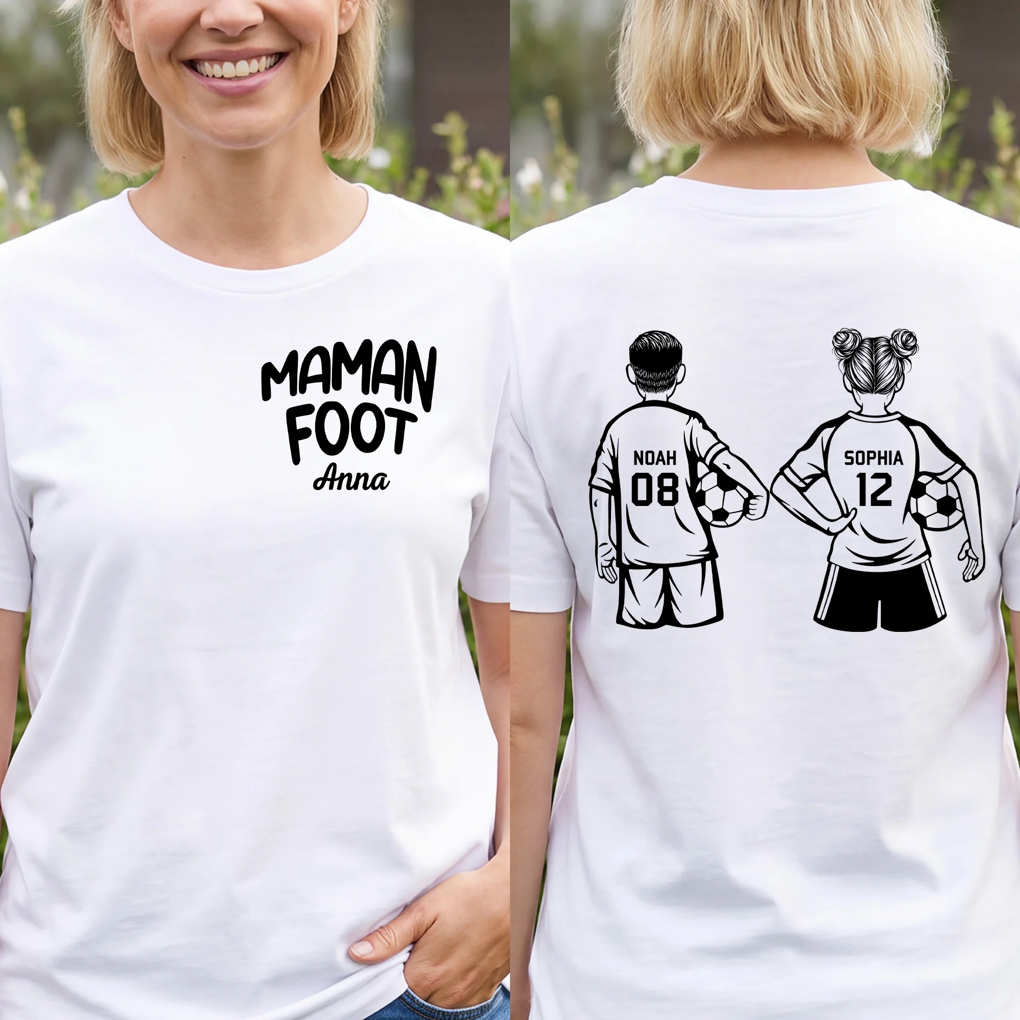 T-shirt Personnalisé Recto Verso Football - Clubs Des Mamans Papas De Foot - Image 2