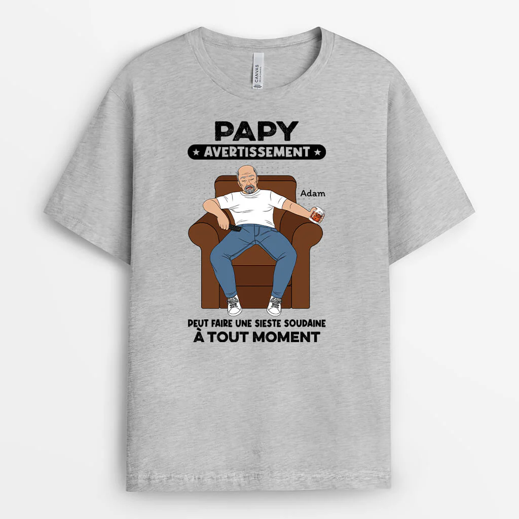 T-Shirt Personnalisé Drôle – Peut Faire Une Sieste Soudaine À Tout Moment