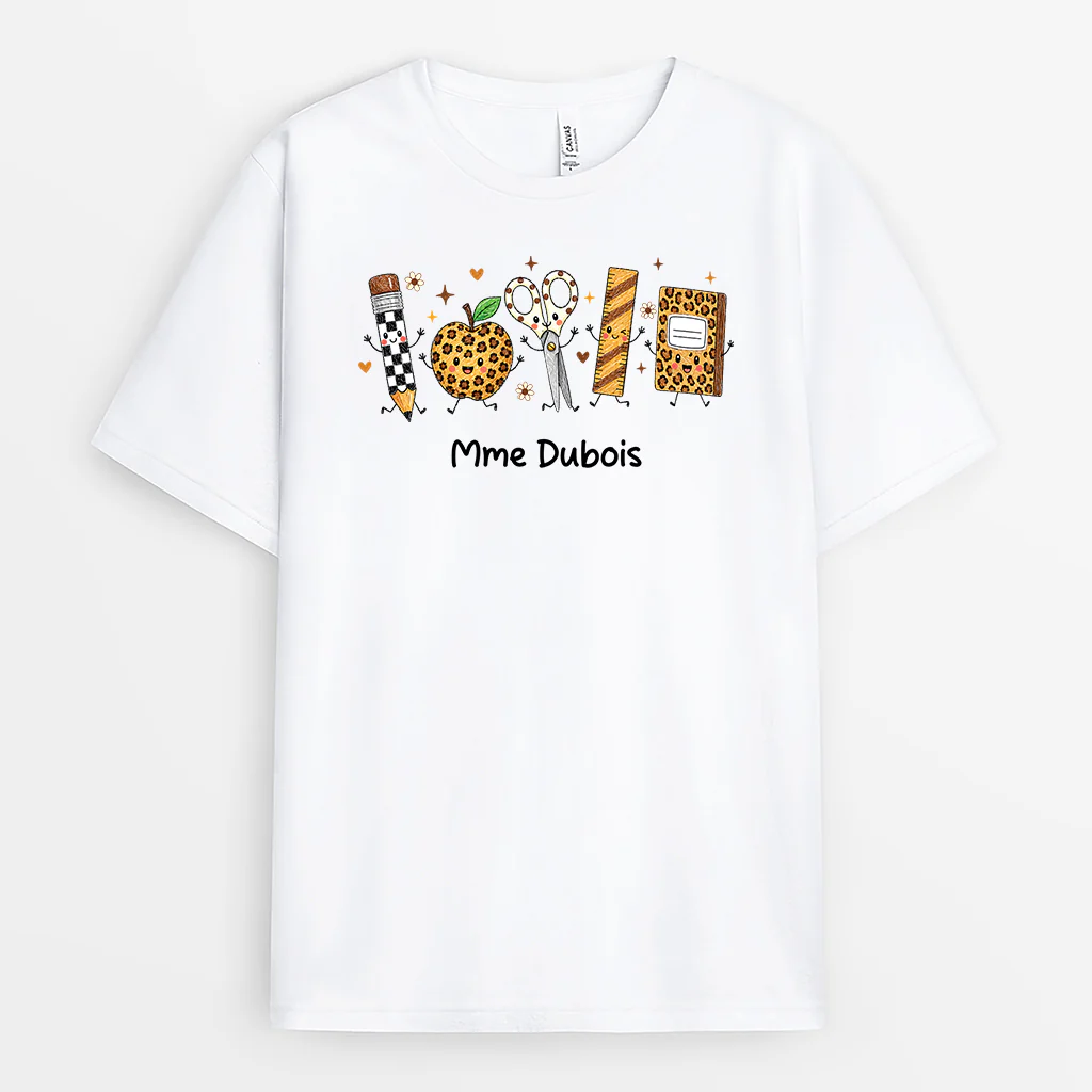 T-shirt Professeur Personnalisable - Cadeau Original Pour La Rentrée