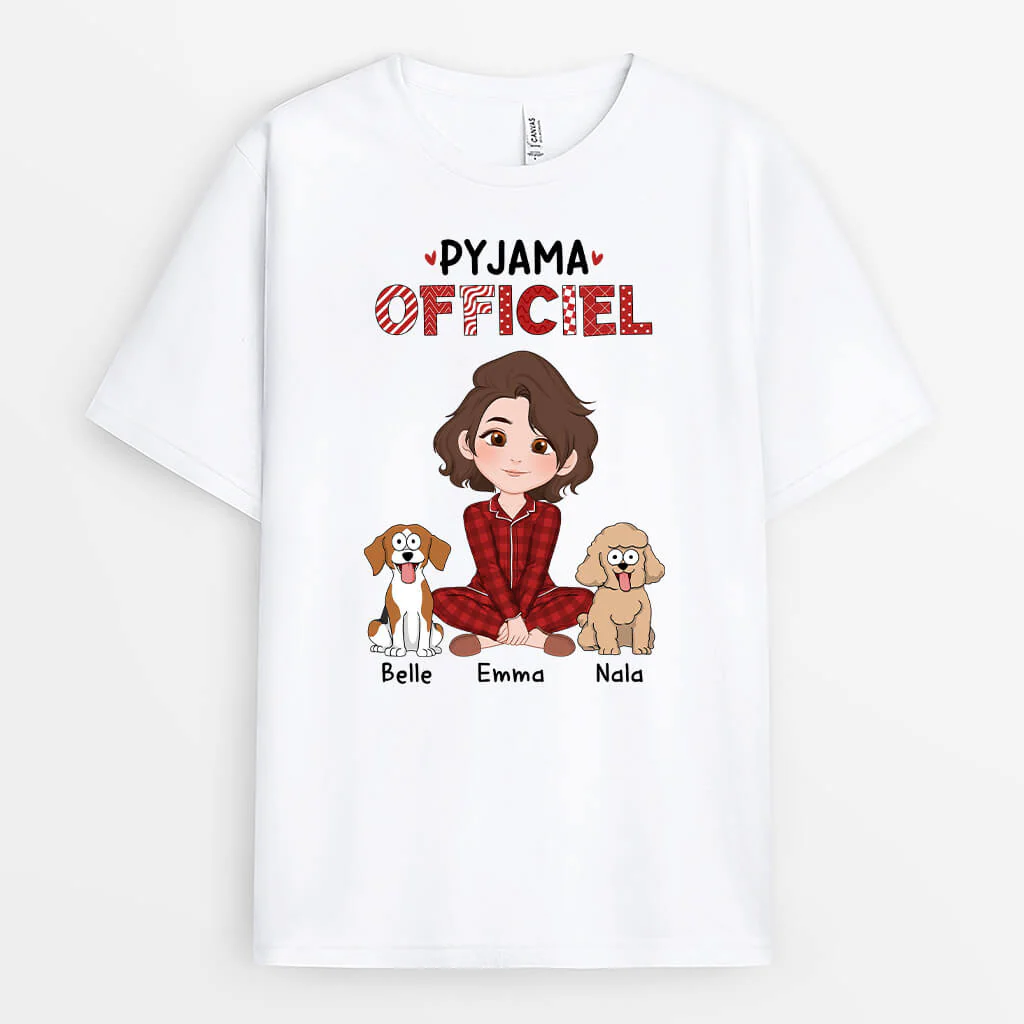 Tee Shirt Personnalisé Femme – Pyjama Officiel Avec Chiens