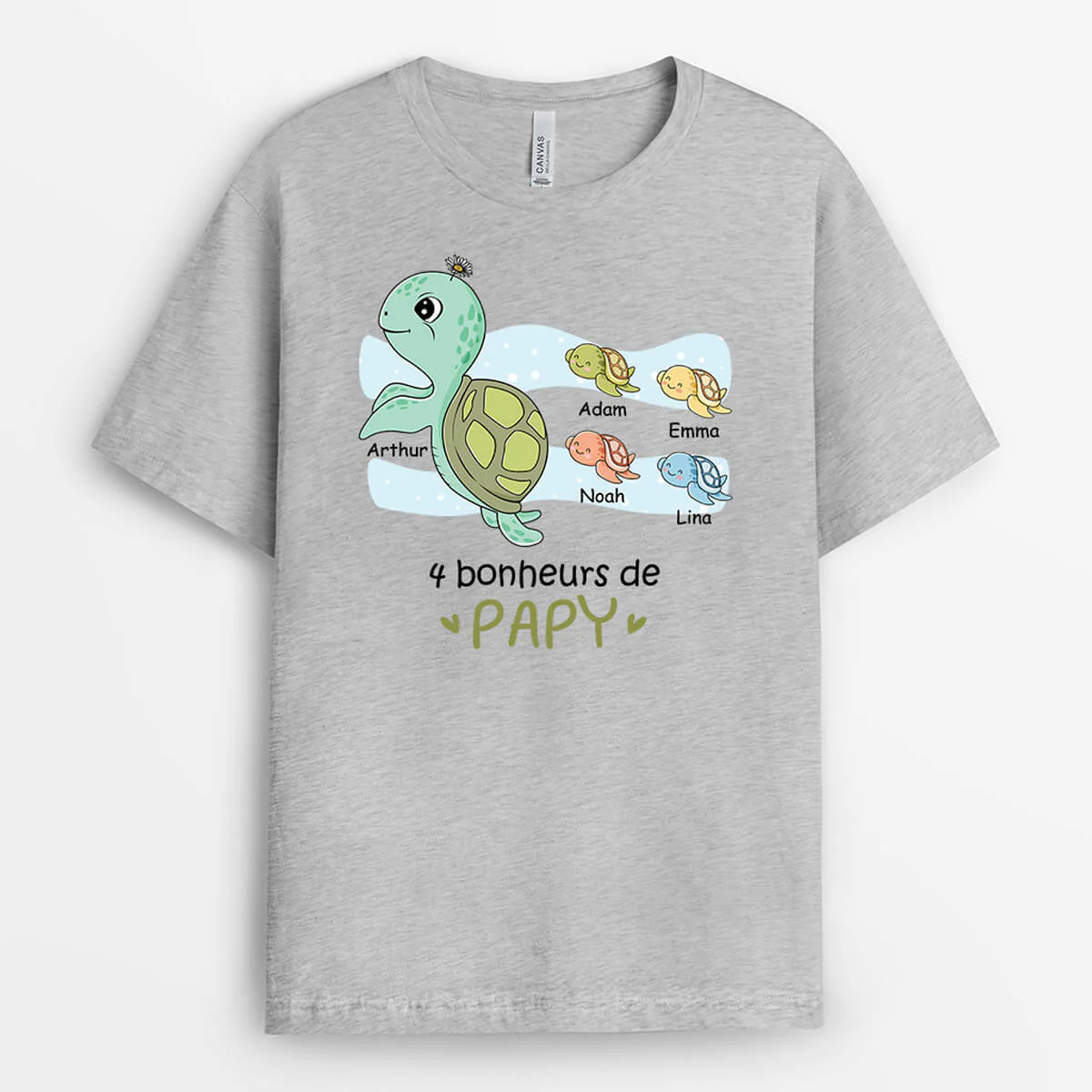 Tee shirt personnalisé mamie – Mamie tortue et ses raisons d’aimer - Image 2