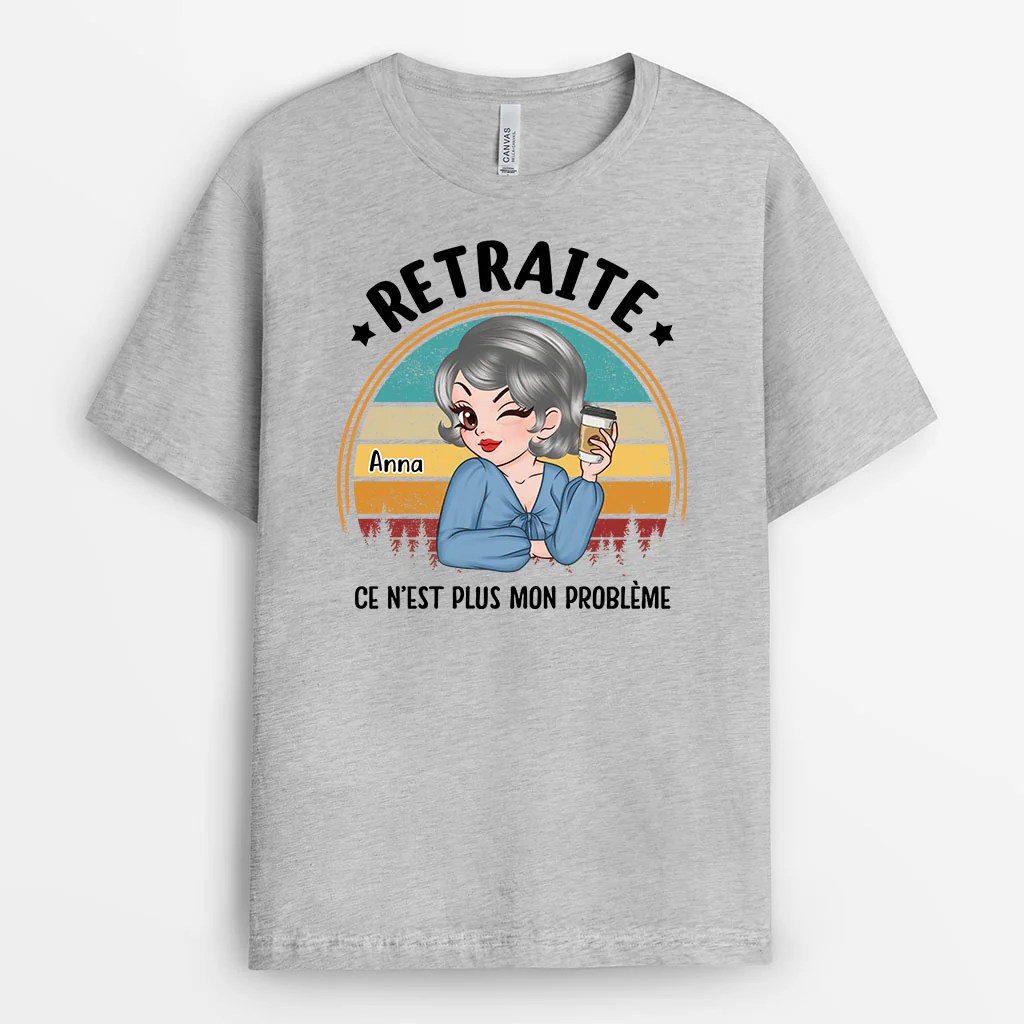 Tee Shirt Personnalisé Femme – Retraite Ce N'Est Plus Mon Problème - Image 2