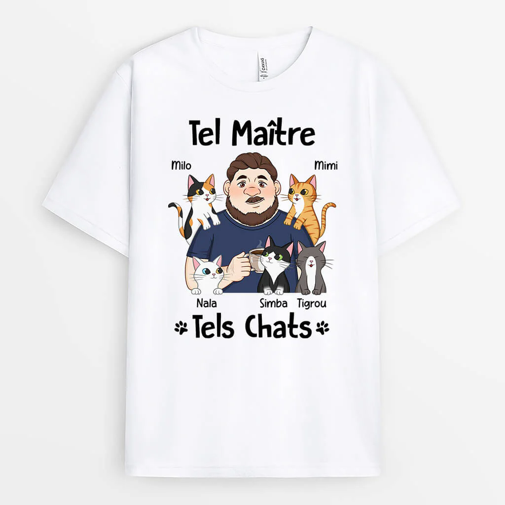 Tee Shirt Humour Personnalisé – Tel Maître Tels Chats