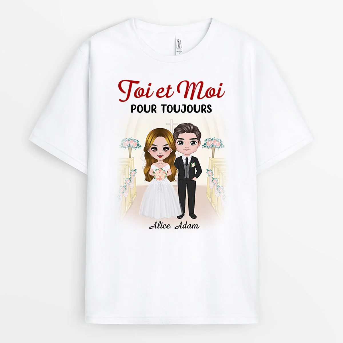 Tee shirt personnalisé mariage – Toi & Moi