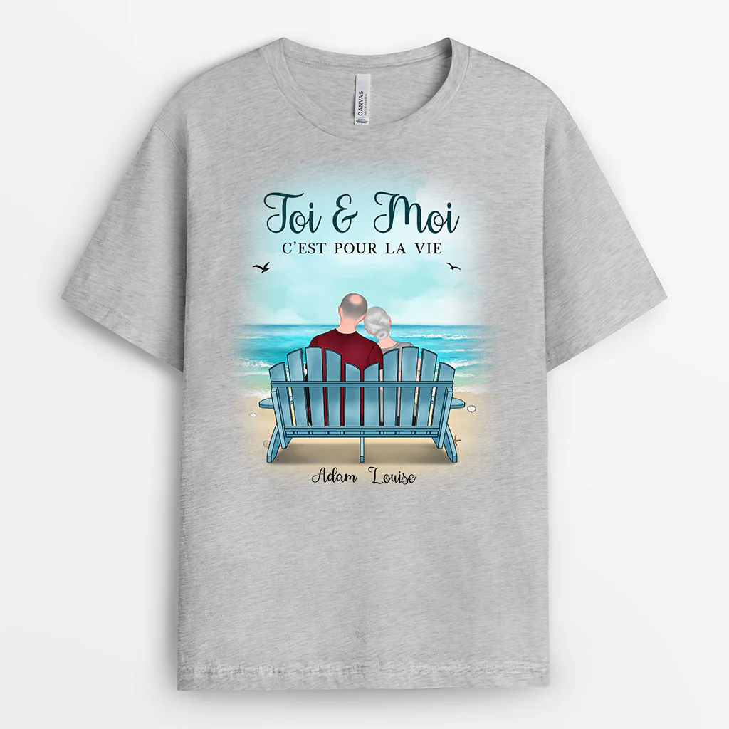 T Shirt Pour Couple Personnalisé - Toi & Moi - Image 2