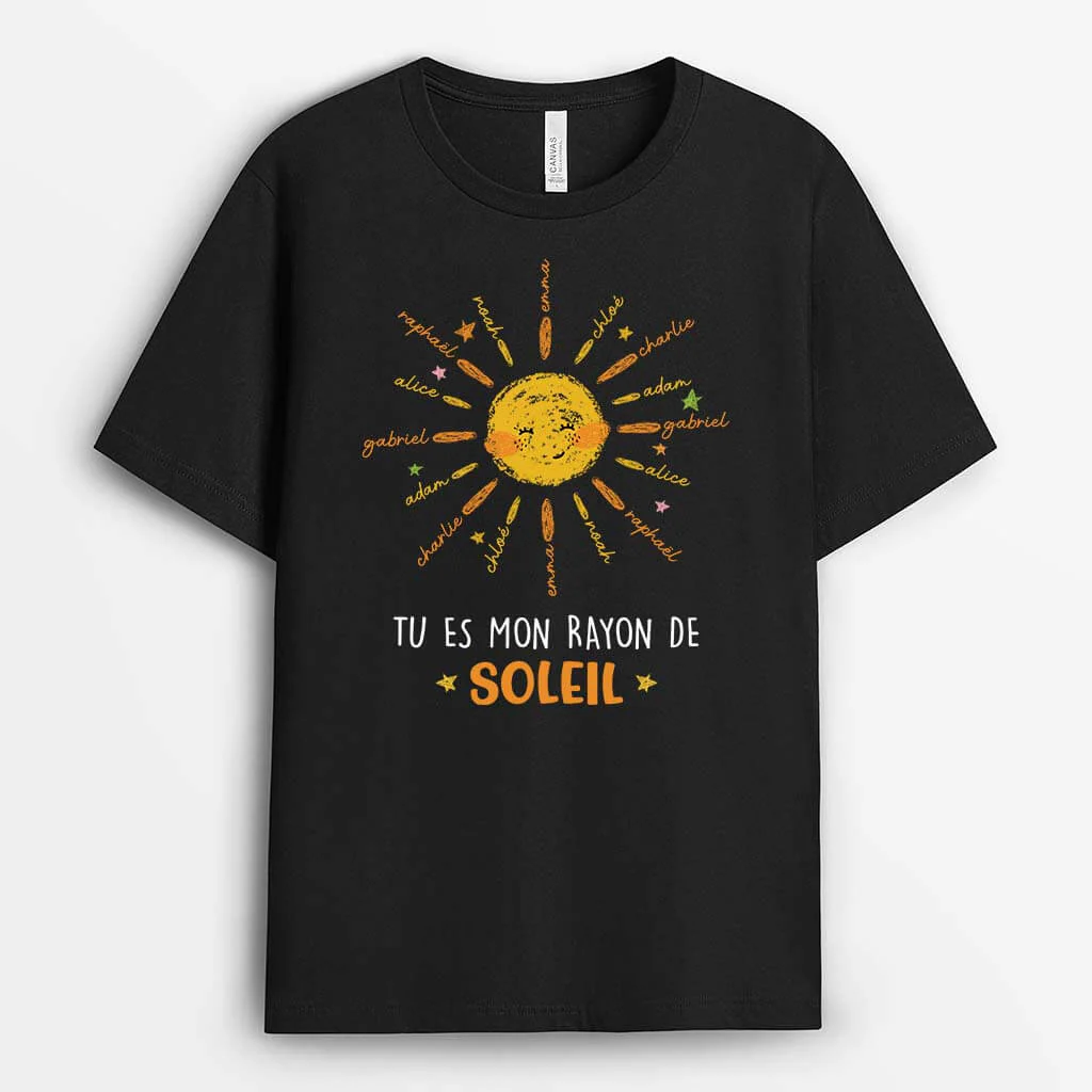 T Shirt Personnalisé Mamie -Tu Es Mon Rayon De Soleil