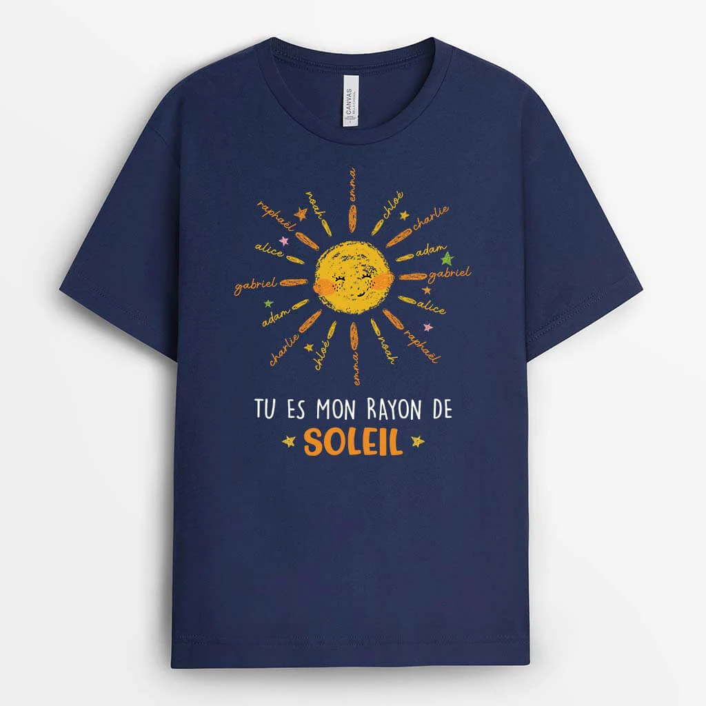 T Shirt Personnalisé Mamie -Tu Es Mon Rayon De Soleil - Image 2