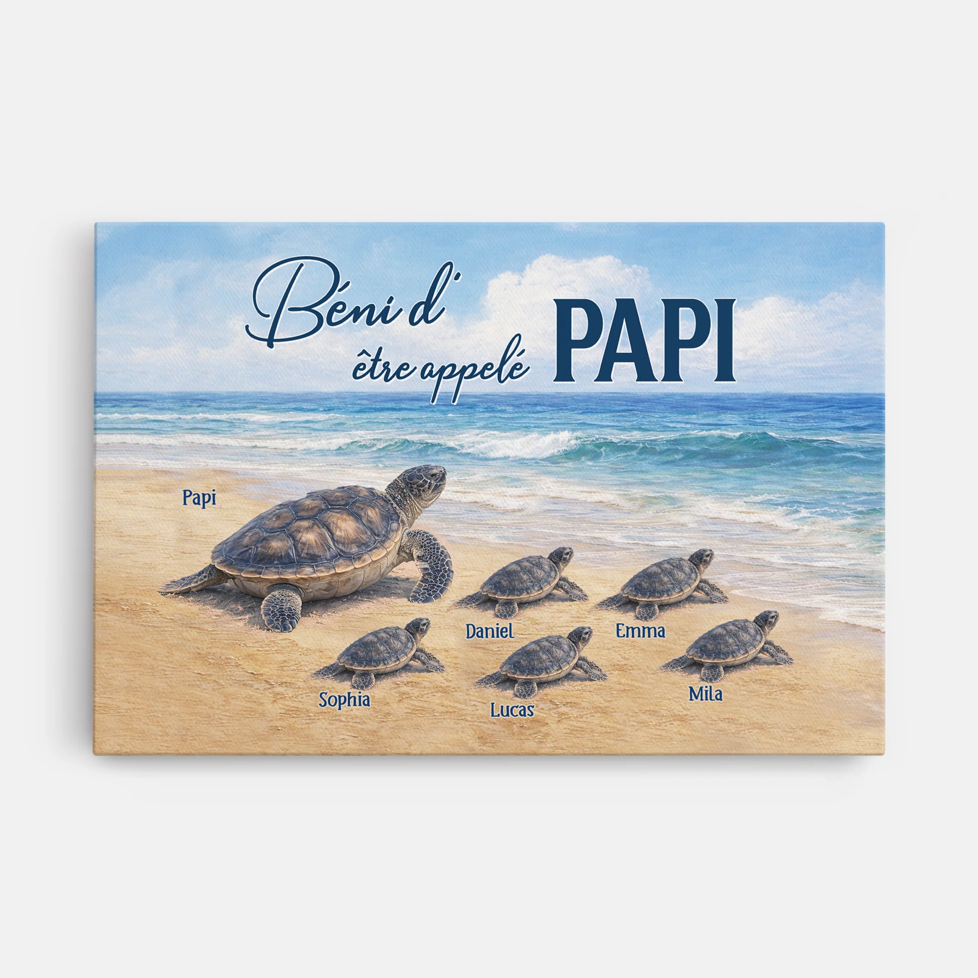 Tableau Personnalisé Papy Mamie - Béni D’être Appelé Papy Tortue