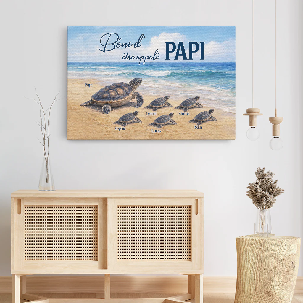 Tableau Personnalisé Papy Mamie - Béni D’être Appelé Papy Tortue - Image 3