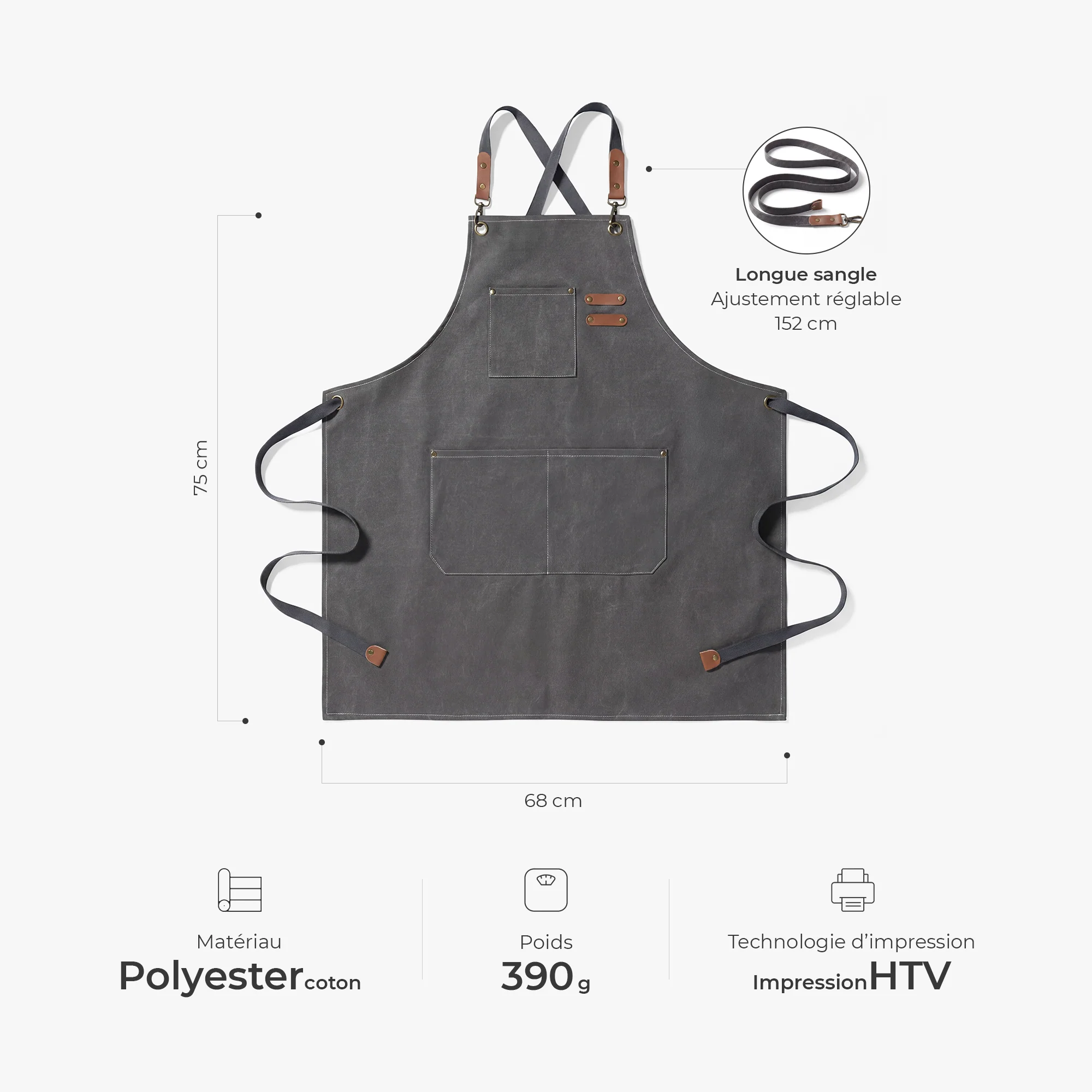 Tablier Barbecue Personnalisé - Maître Du Grill Cadeau Barbecue Homme - Image 3