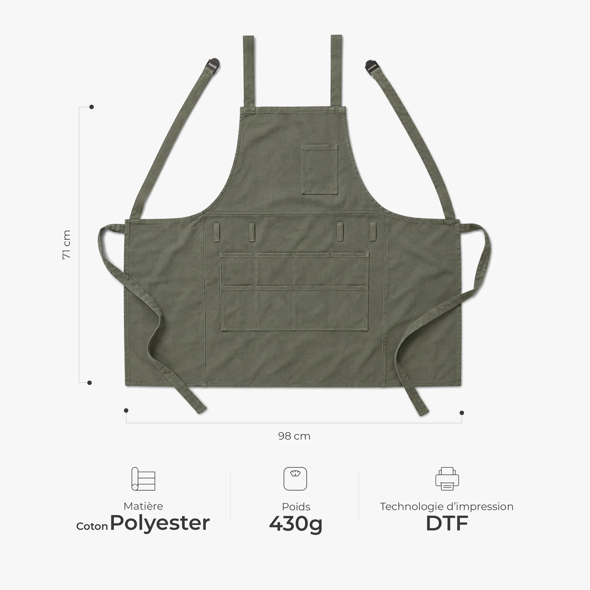 Tablier Jardinage Personnalisé - Cadeau Homme Femme Qui Aime Jardiner - Image 3