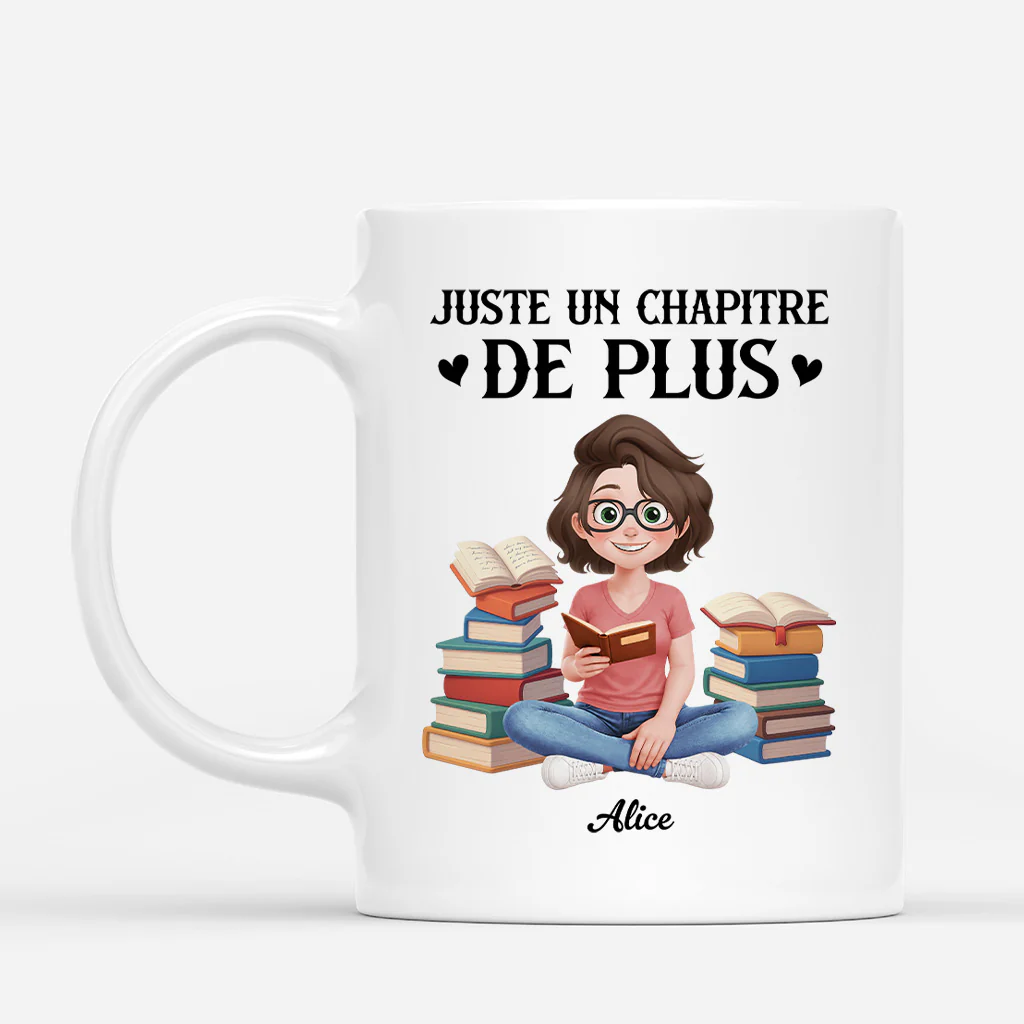 Tasse Personnalisée Femme Homme Passionné De Livres - Encore Un Chapitre