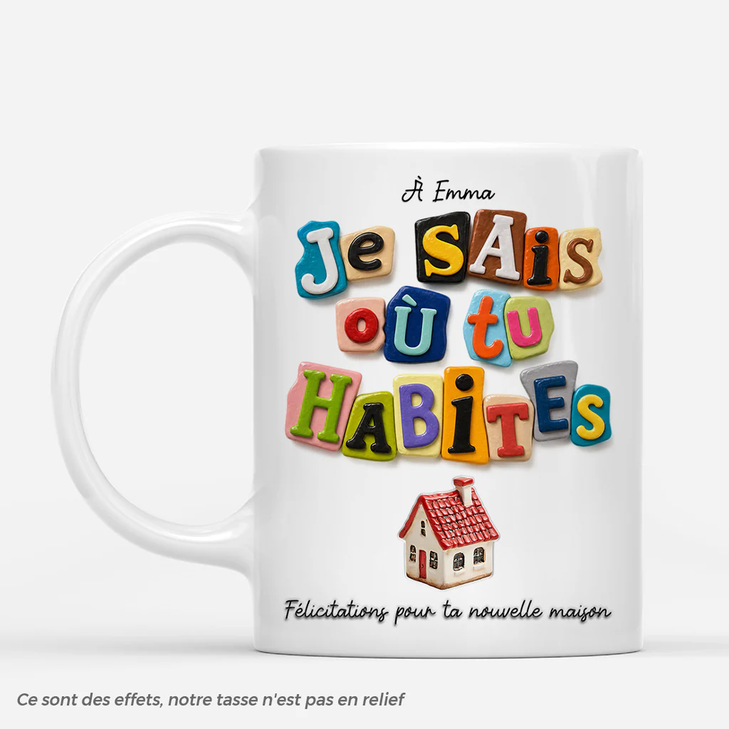 Tasse Personnalisée Meilleure Amie - Félicitations Pour Ta Nouvelle Maison