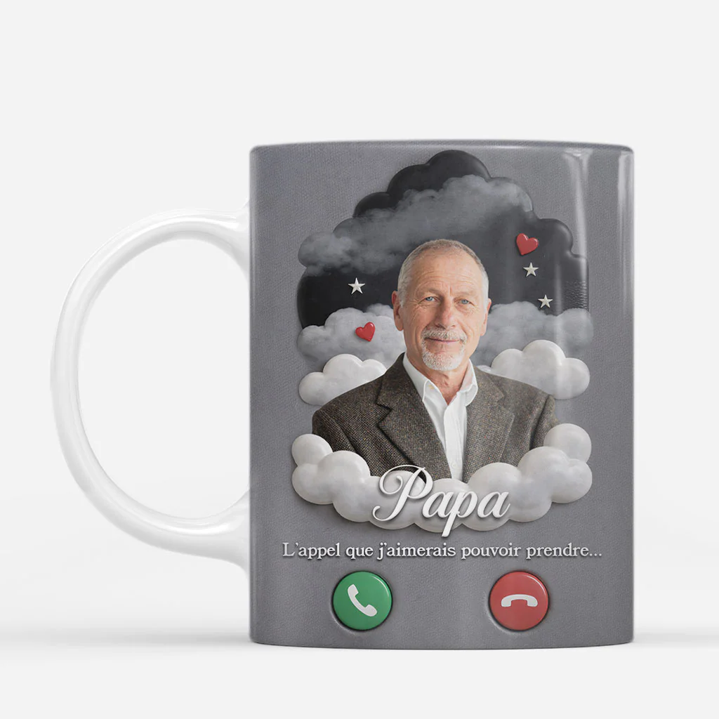 Tasse Personnalisée Papa Maman Avec Photo - Appel Que J'aimerais Pouvoir Prendre