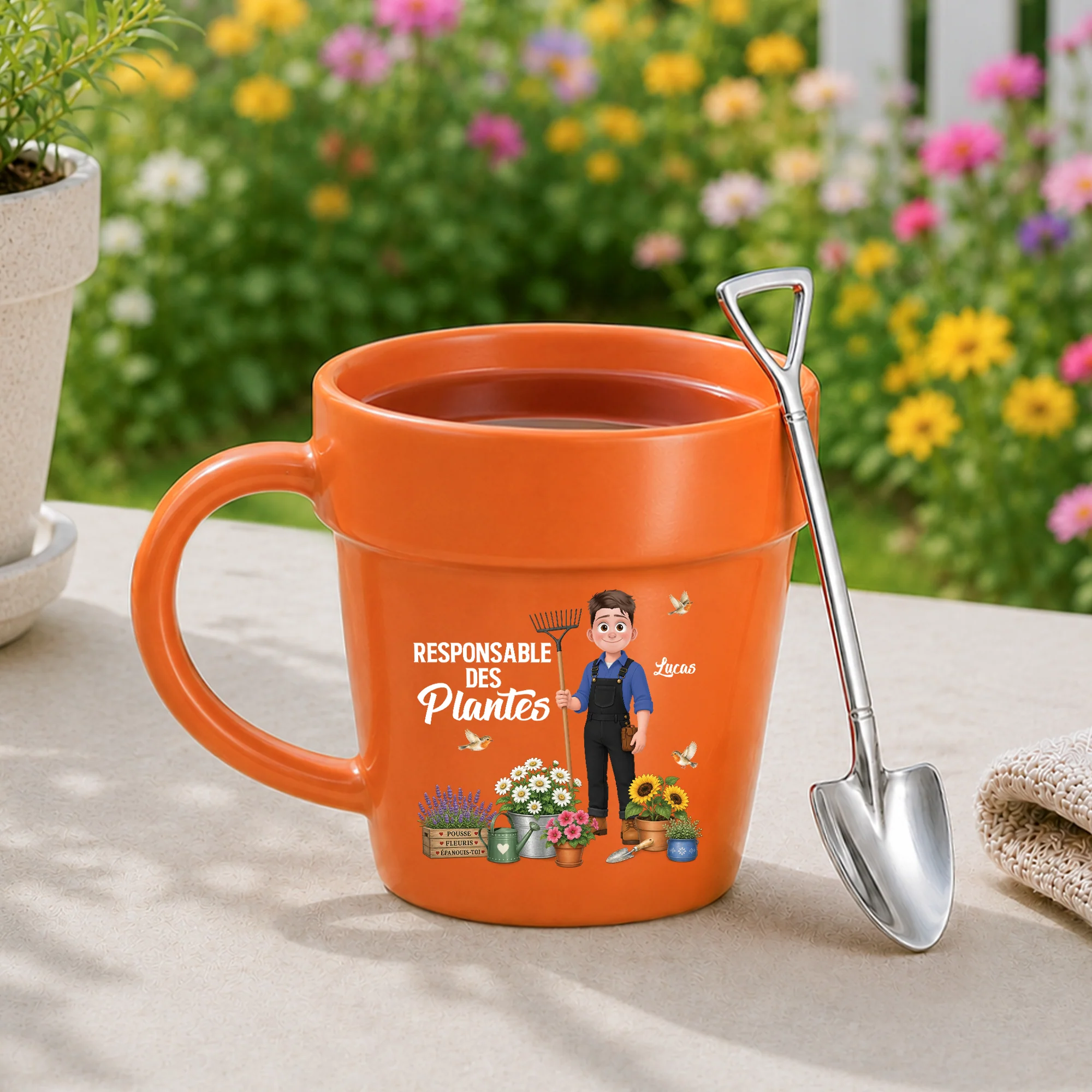 Tasse Pot De Fleur Personnalisée - Femme Homme Jardinier Responsable Des Plantes - Image 2
