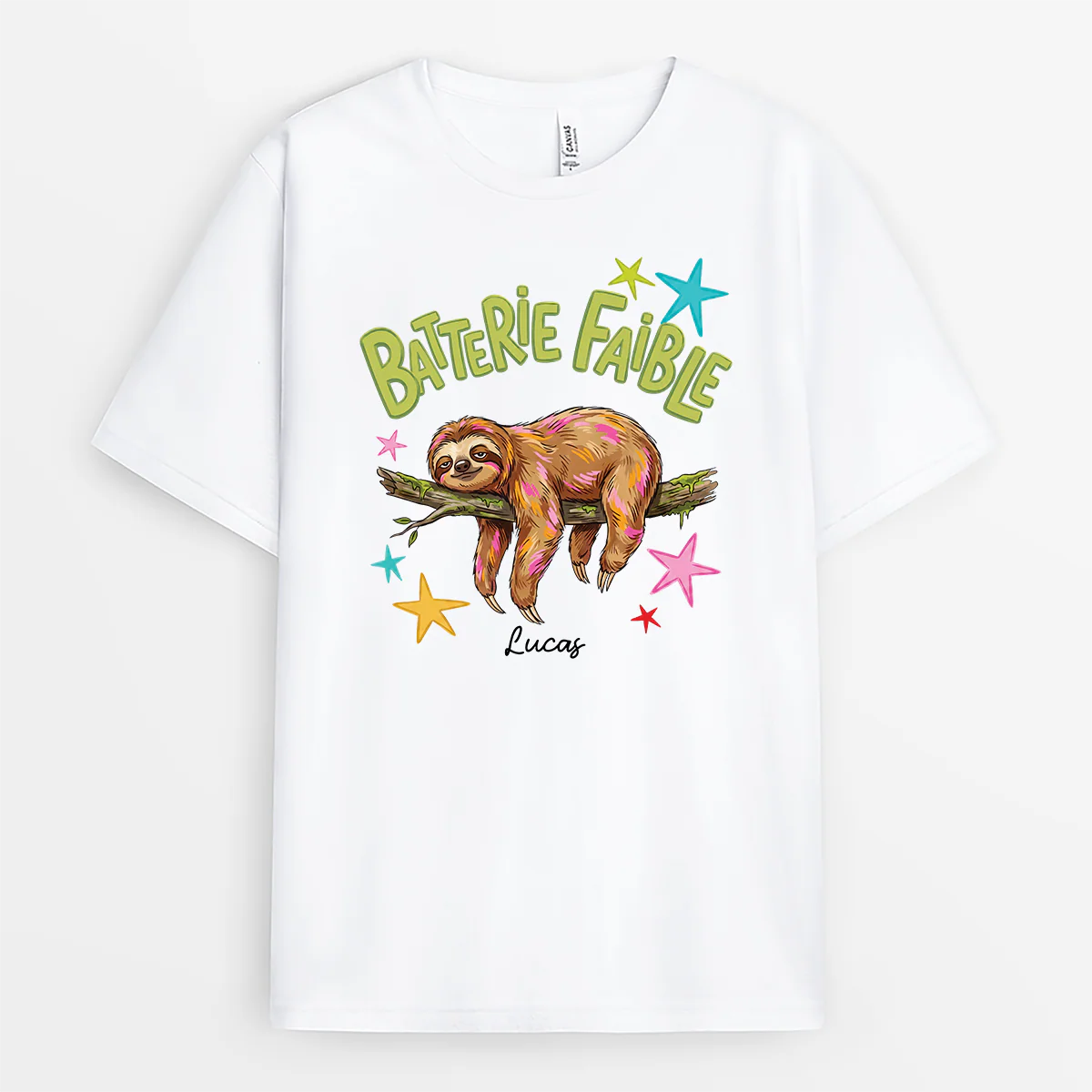 Tee Shirt Collègue Femme Homme Couleur Claire - Batterie Faible