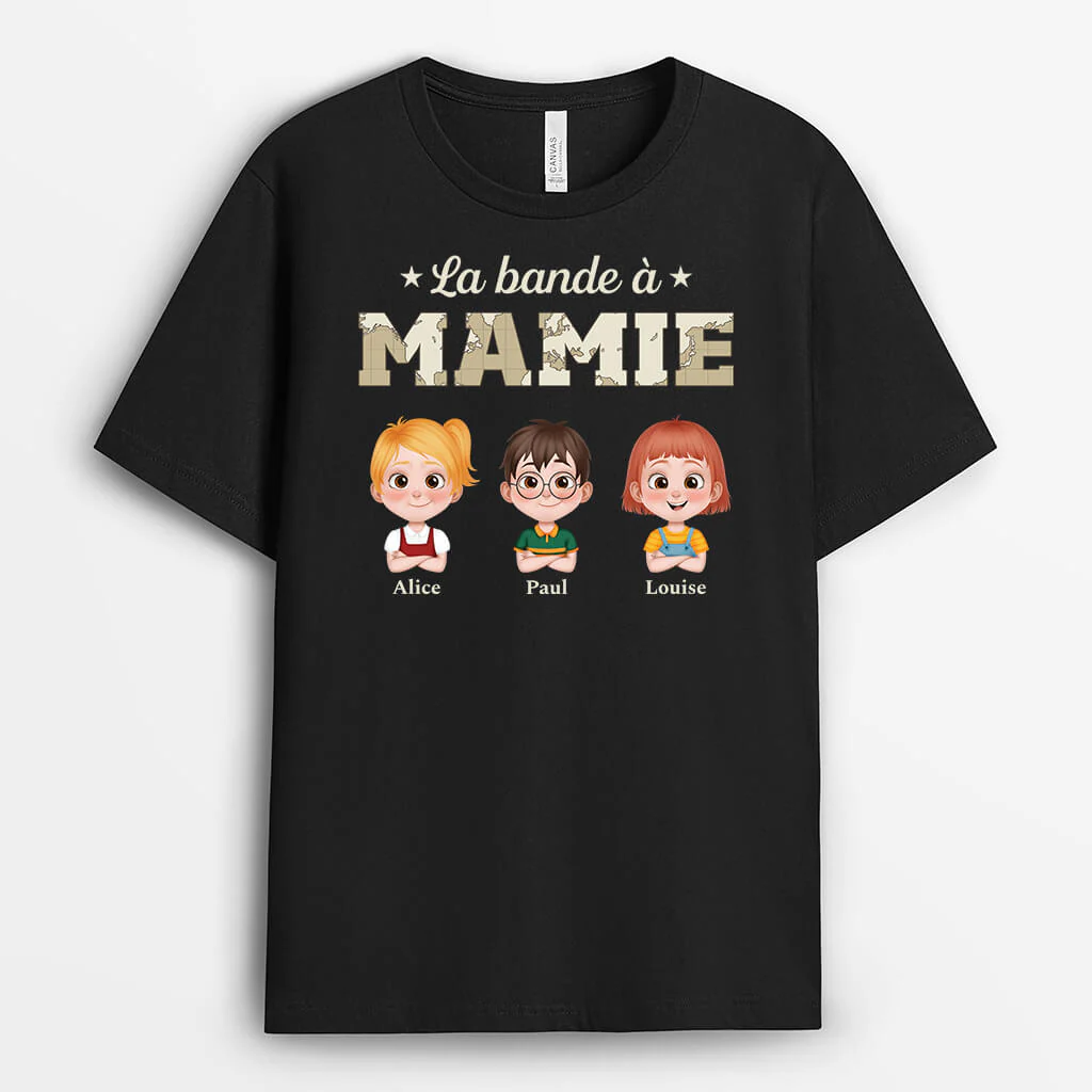 Tee Shirt Femme Personnalisé - La Bande À Mamie - Design Cartoon