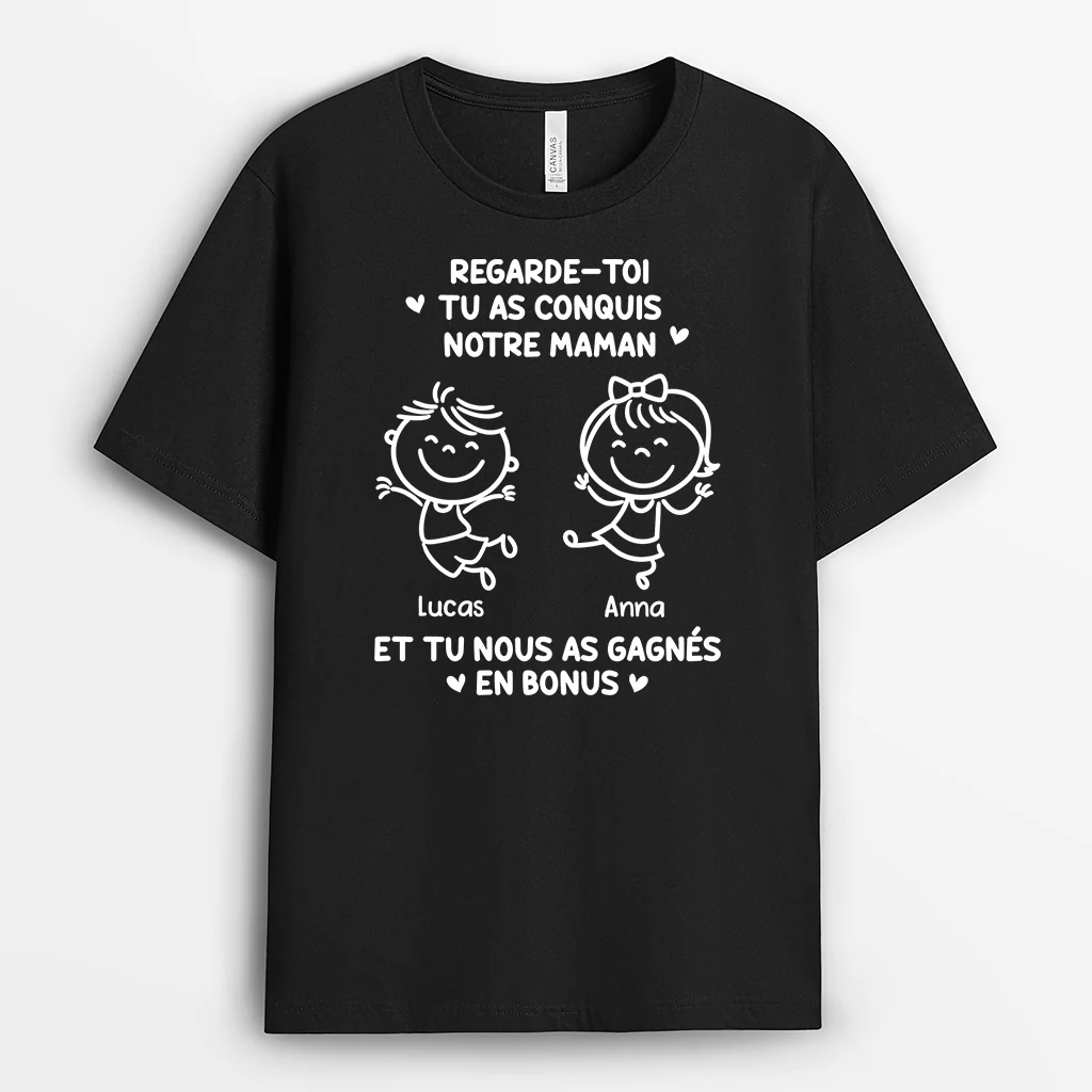 Tee Shirt Personnalisable Papa Humour Couleur Foncée - Avoir Des Enfants En Bonus