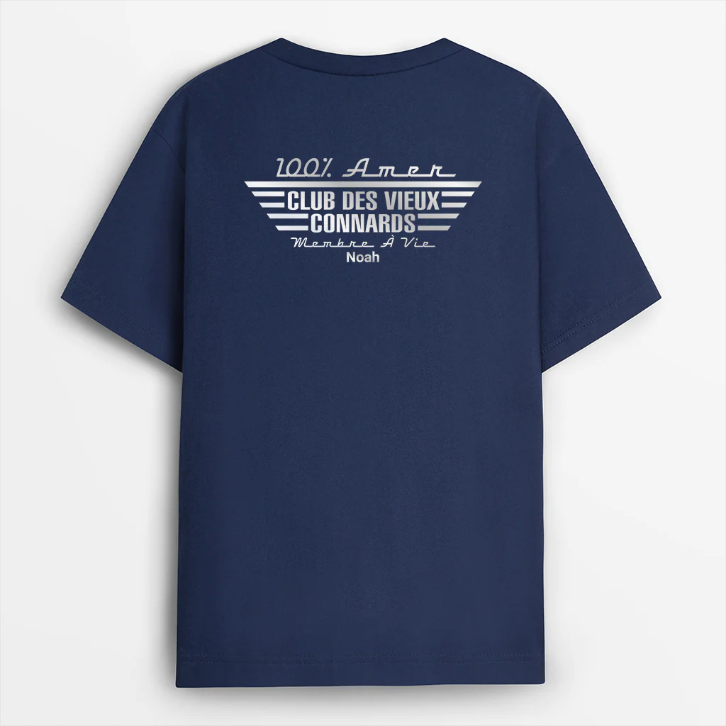 Tee Shirt Personnalisé Au Dos - 100% Amer Cadeau Humour Pour Homme - Image 2