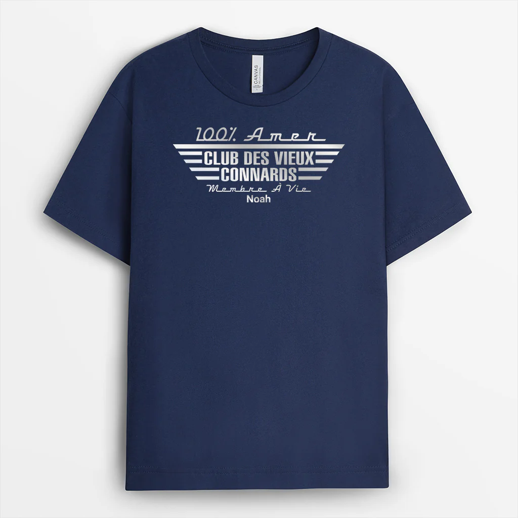 Tee Shirt Personnalisé Avec Prénom - 100% Amer Cadeau Humour Pour Homme - Image 2