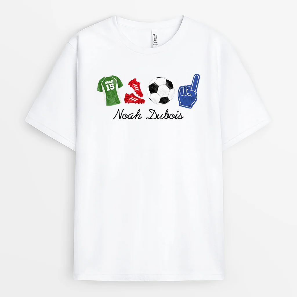 Tee Shirt Personnalisé Avec Prénom - Cadeau Fan De Football Homme Femme