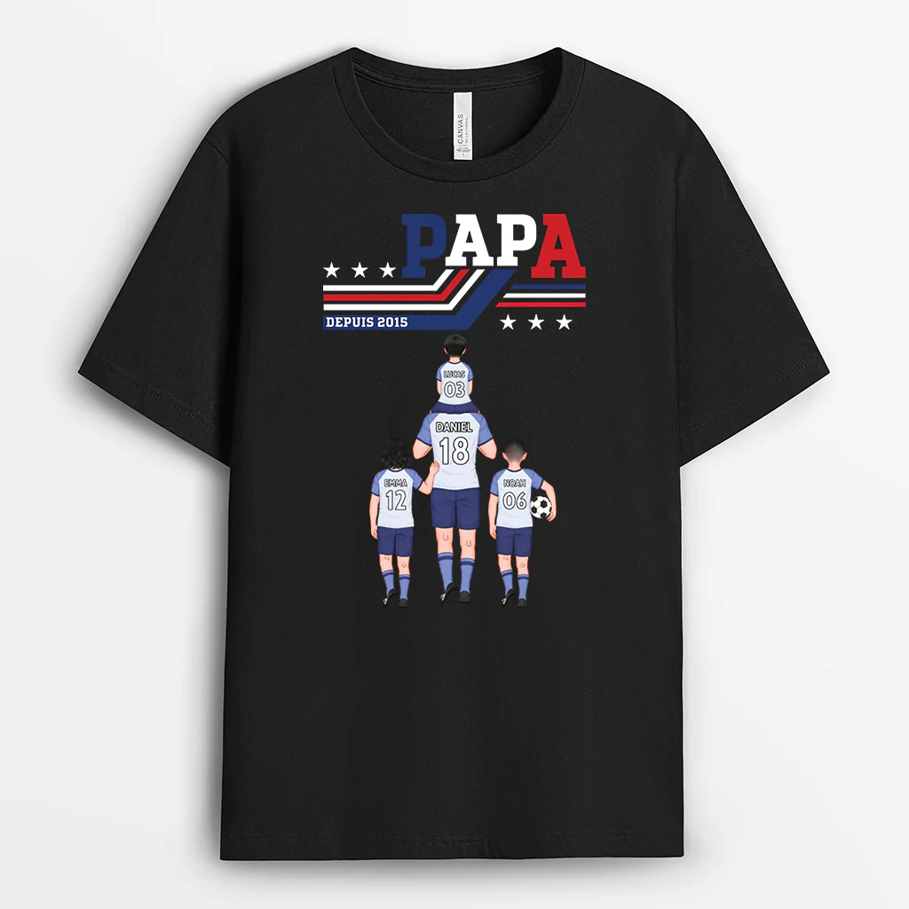 Tee Shirt Personnalisé De Football - Papa Depuis