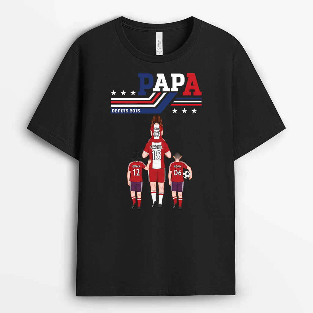Tee Shirt Personnalisé De Football - Papa Depuis - Image 2