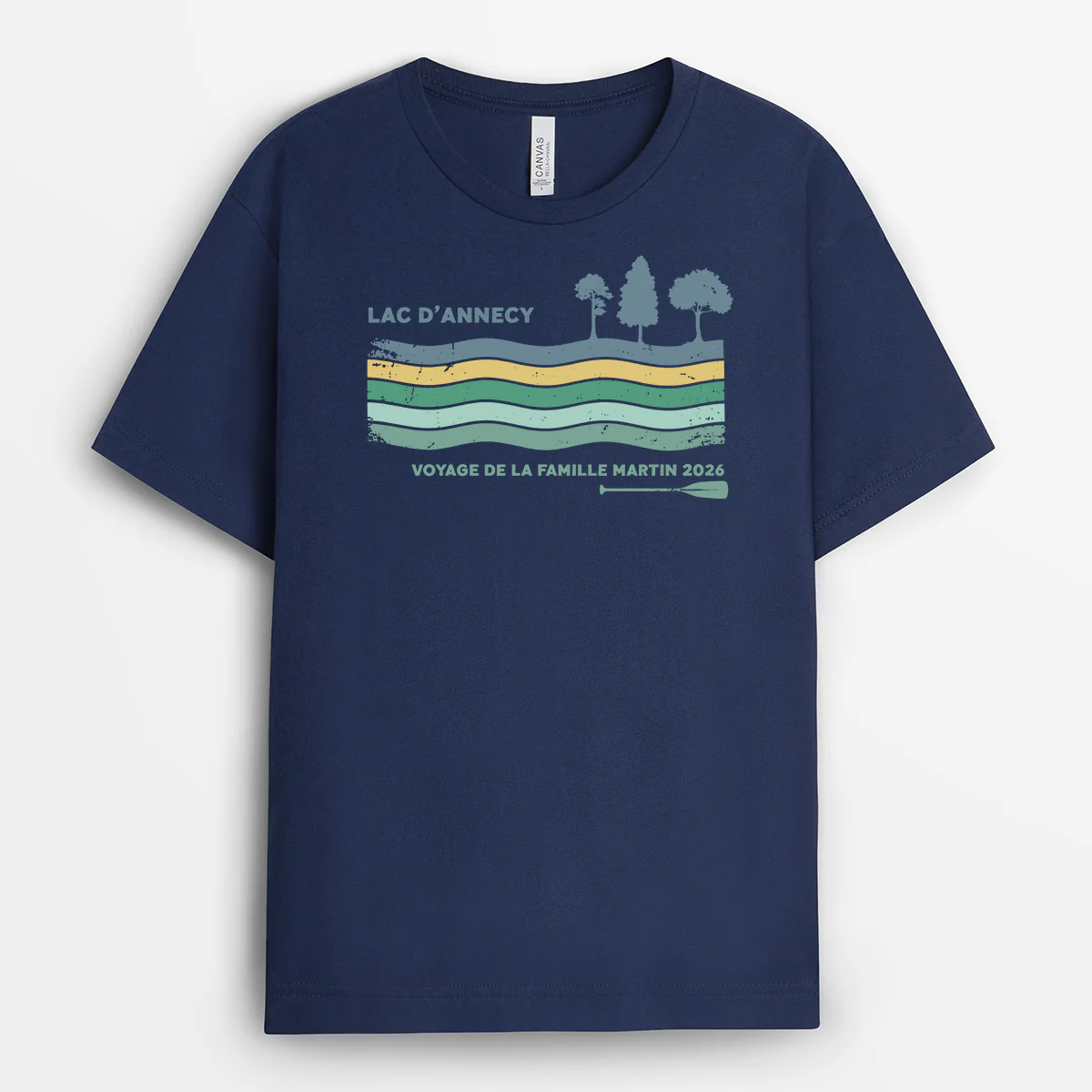 Tee Shirt Personnalisé Famille - Voyage En Famille Au Lac - Image 2