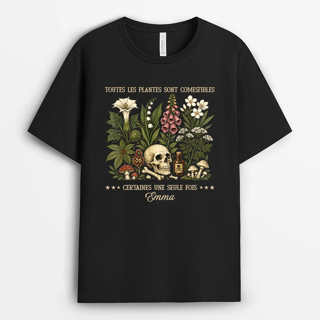 Tee Shirt Personnalisé Femme Homme Avec Humour - Les Plantes Comestibles Cadeau Jardinier