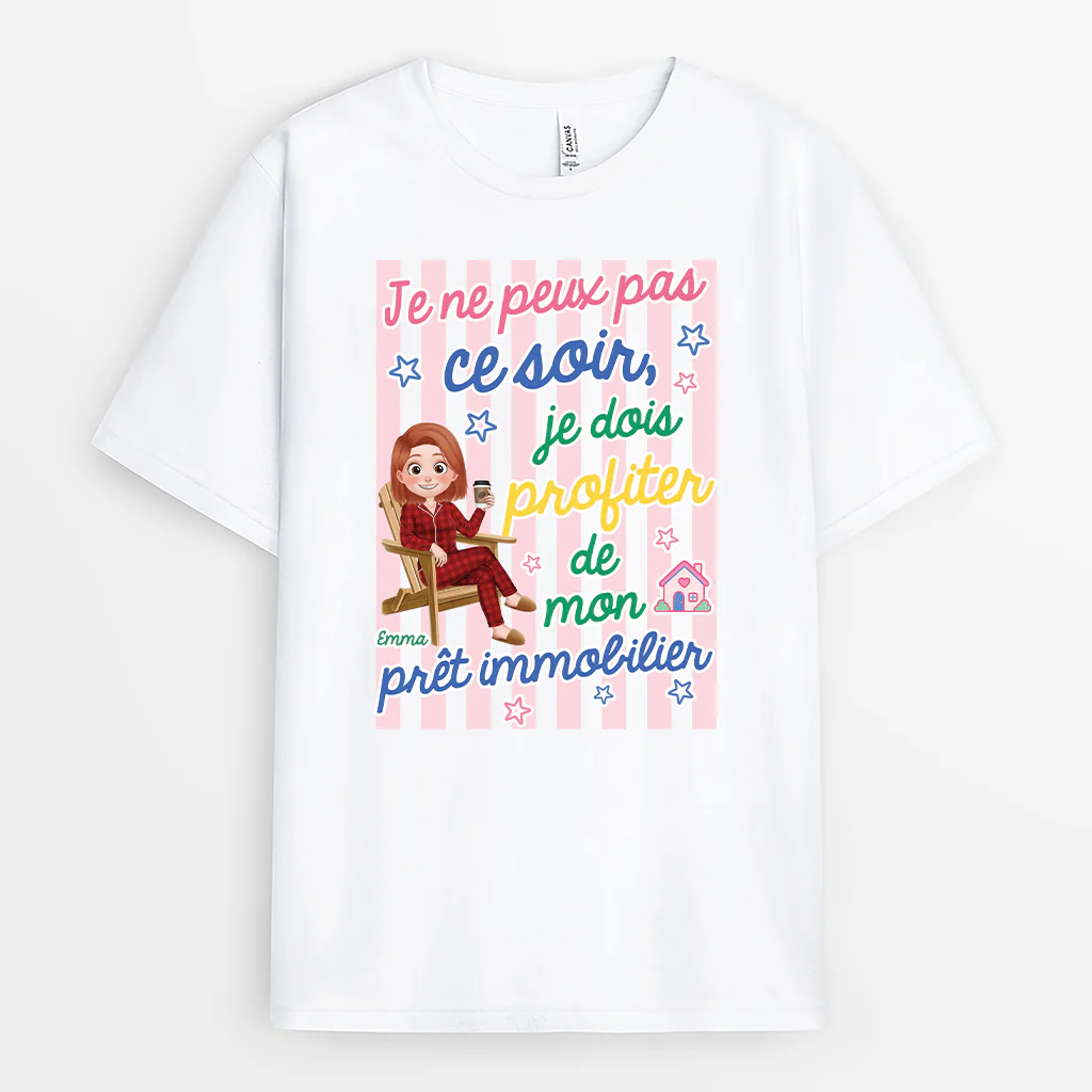 Tee Shirt Personnalisé Femme Homme - Profiter De Ma Nouvelle Maison