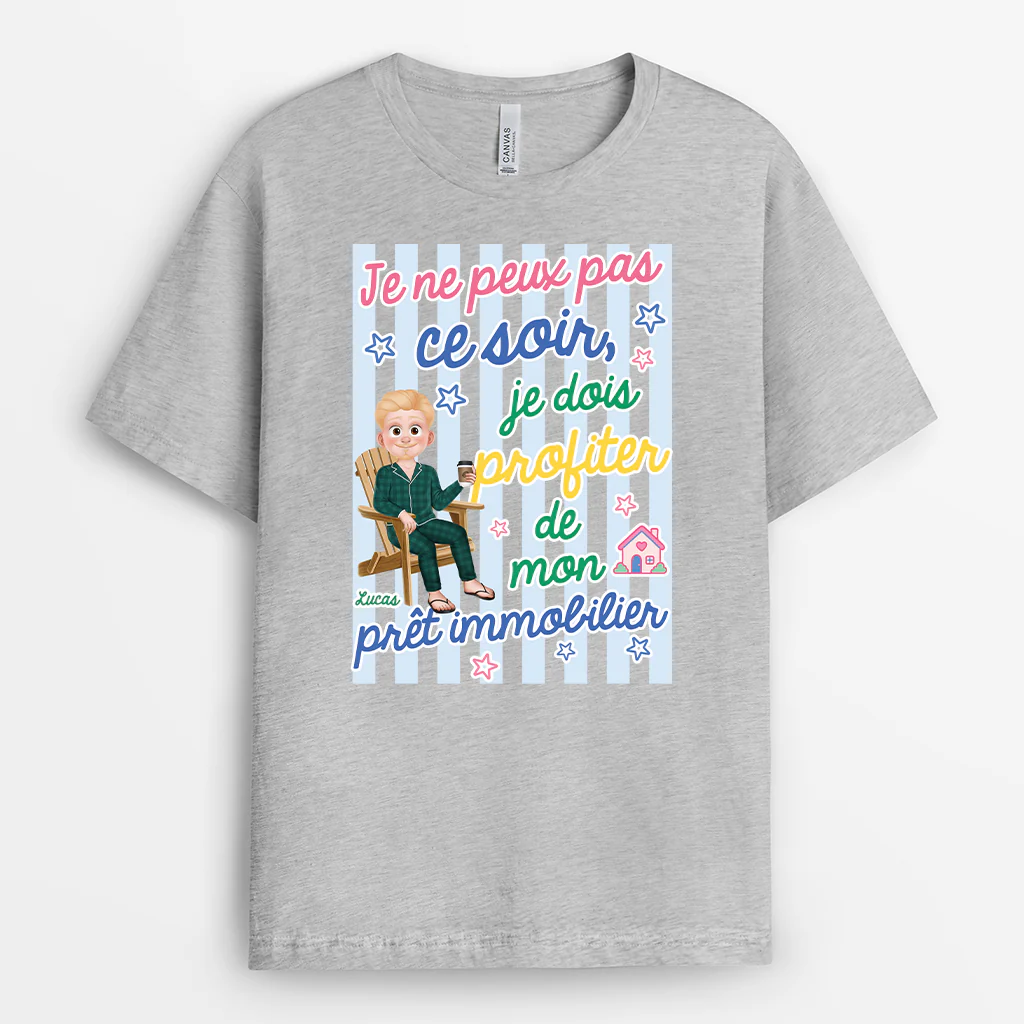 Tee Shirt Personnalisé Femme Homme - Profiter De Ma Nouvelle Maison - Image 2