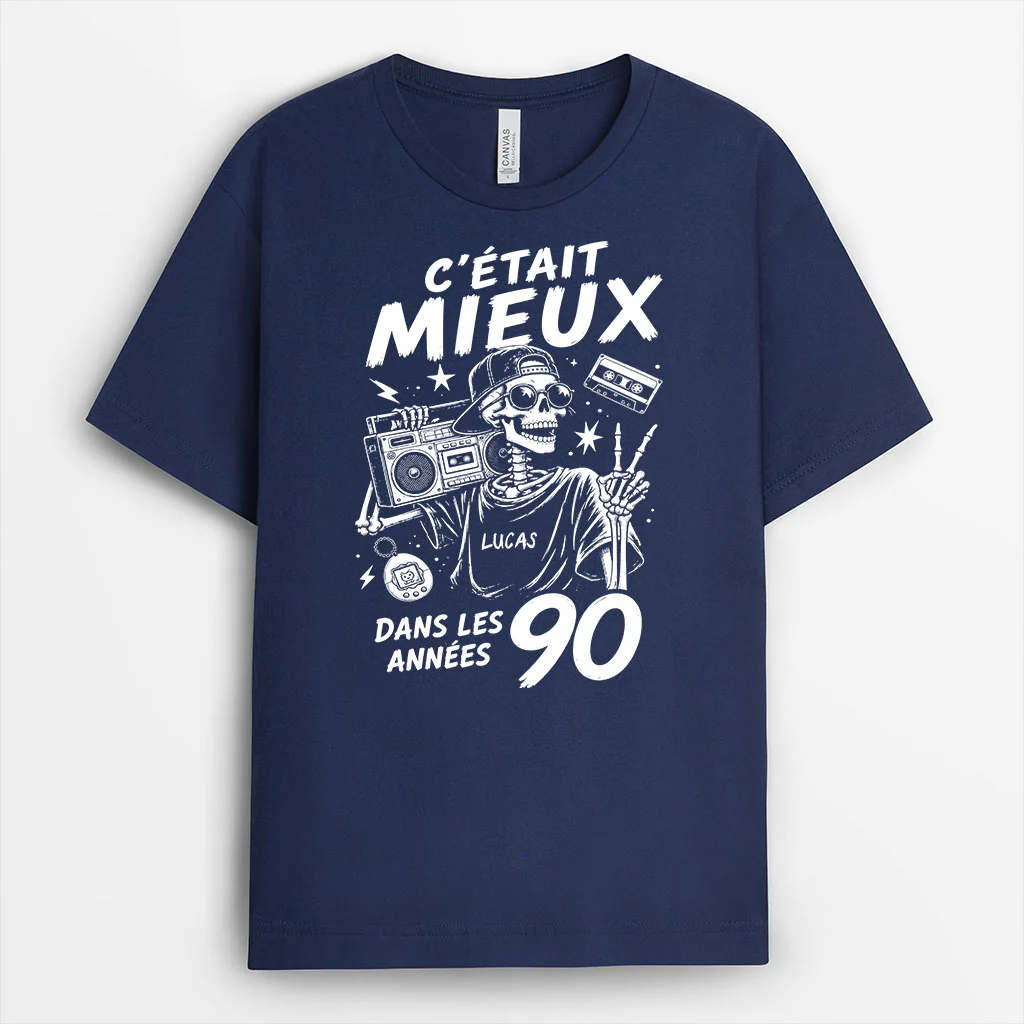 Tee Shirt Personnalisé Femme Homme Rétro - C’était Mieux Dans Les Années 90 - Image 2