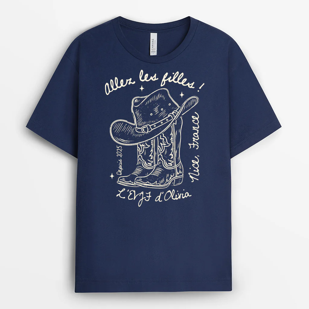 Tee Shirt Personnalisé Femme Pour EVJF - Allez Les Filles - Image 2