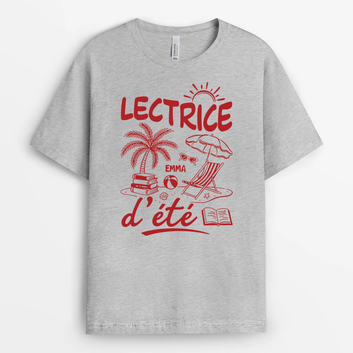 Tee Shirt Personnalisé Femme Qui Aime Les Livres - Lectrice D’été - Image 2