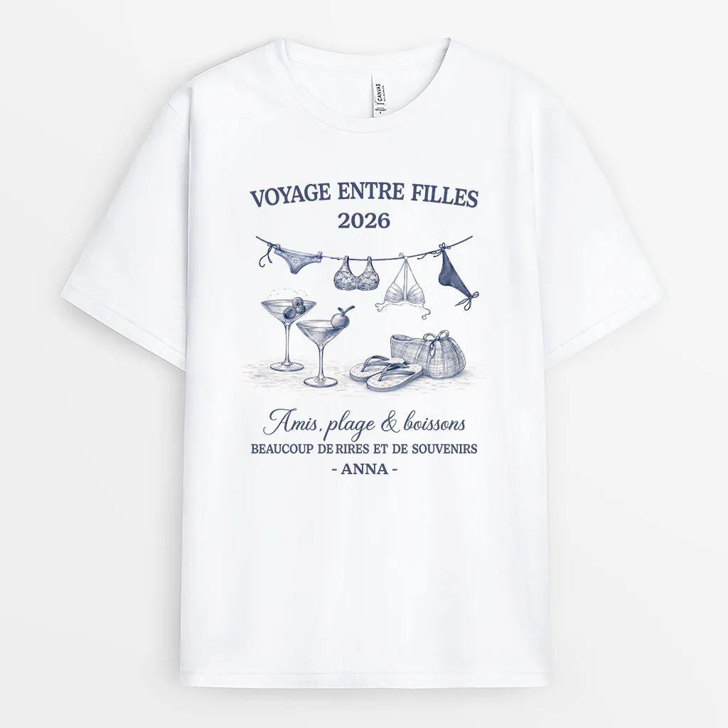 Tee Shirt Personnalisé Femme - Voyage Entre Filles En Été