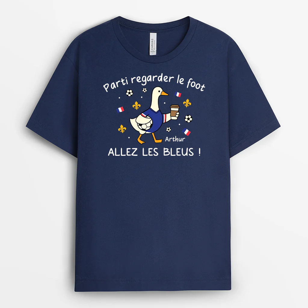 Tee Shirt Personnalisé Football Avec Nation - Allez Les Bleus - Image 2