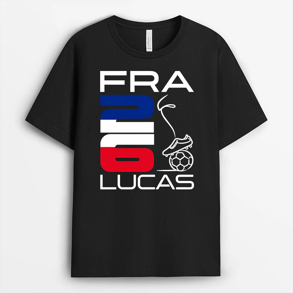 Tee Shirt Personnalisé Football Avec Nation - Cadeau Original Avec Prénom