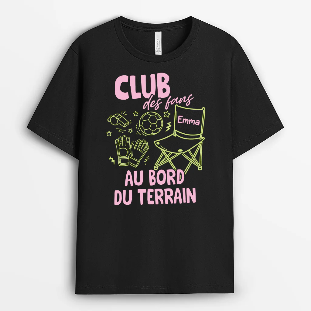 Tee Shirt Personnalisé Football - Club Des Supporters Maman Papa Fier