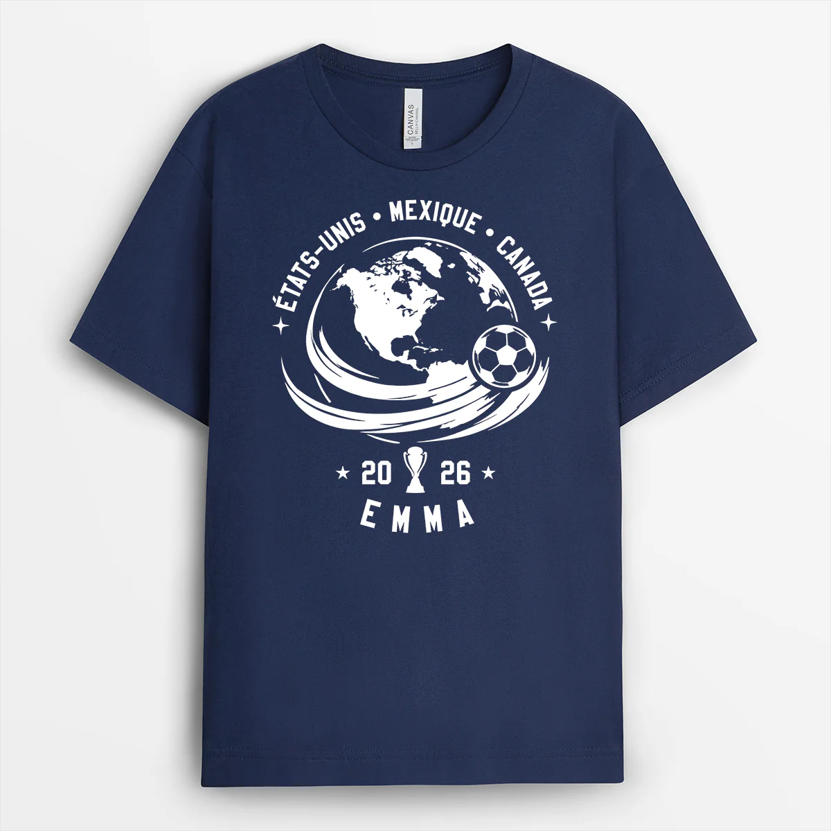 Tee Shirt Personnalisé Homme Femme - Cadeau Pour Fan De Football - Image 2