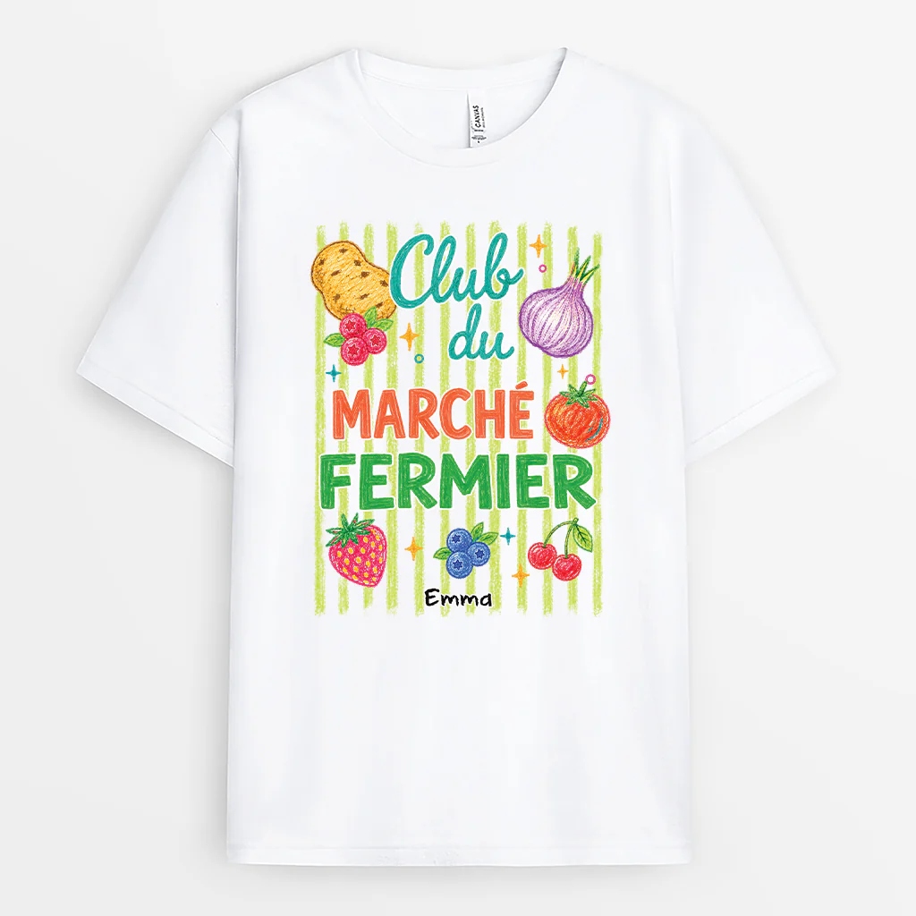 Tee Shirt Personnalisé Jardinage Femme Homme - Club Du Marché Fermier