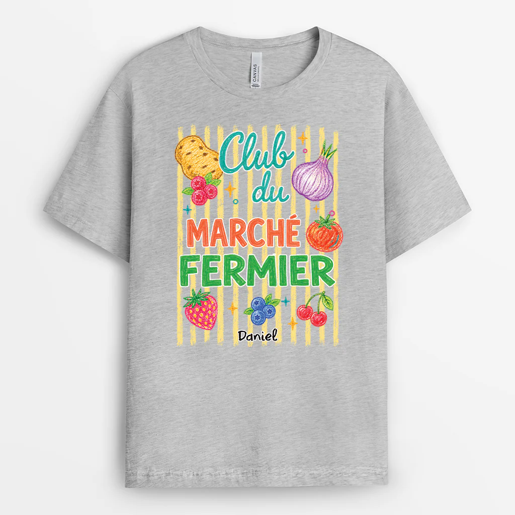 Tee Shirt Personnalisé Jardinage Femme Homme - Club Du Marché Fermier - Image 2