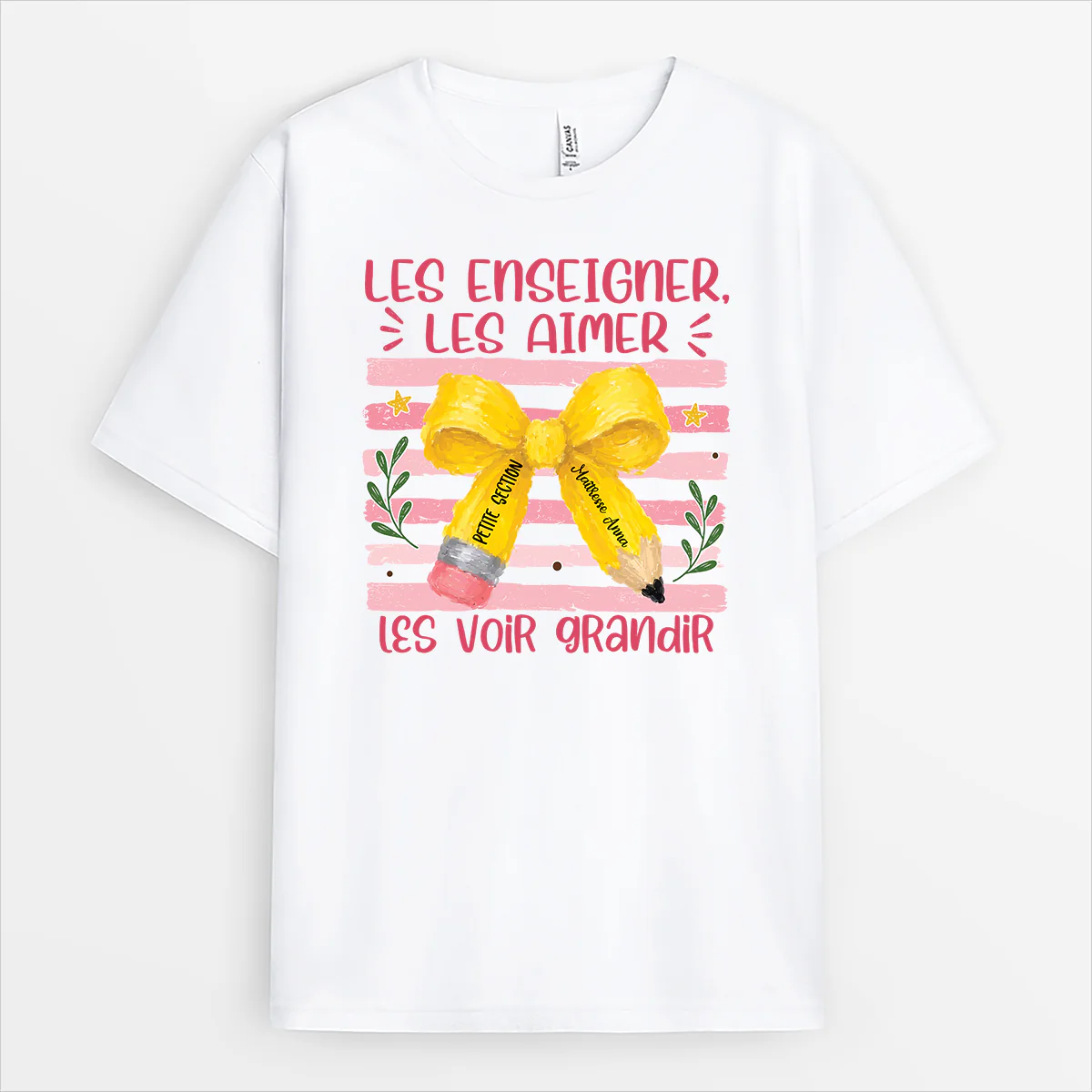 Tee Shirt Personnalisé Maîtresse Couleur Claire - Les Voir Grandir