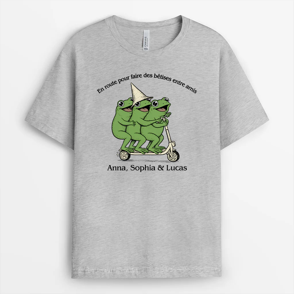Tee Shirt Personnalisé Meilleure Amie Couleur Claire - En Route Pour Faire Des Bêtises - Image 2